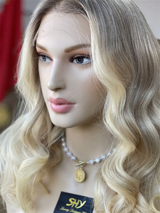Pelucas de Cabello Virgen de Lujo con Encaje Frontal Transparente HD, Pequeñas, Sin Pegamento, con Ondas Sueltas, Personalizables, con Raíz Negra - Product Image 3