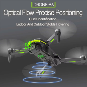 Dron B6 4K HD con Cámaras Duales, Quadcopter Plegable con Luces LED, Control Remoto con Pantalla, Control por Aplicación, Fotografía Aérea para Principiantes - Product Image 4