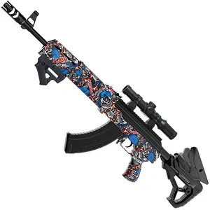 Waffenmodell AKS Wasserschuss-Gewehr-Spielzeug mit Blitzlicht elektrischer Splatter-Gel-Spritzgriffsspielzeug-Schießspielzeug Hydrogel-Gewehr-Spielzeug