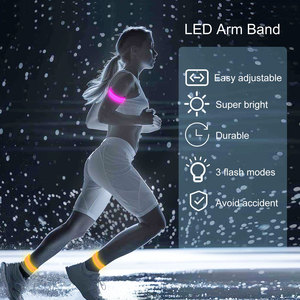 एलईडी लाइप स्प ब्रैट लाइट अप रिस्टबैंड को साइकिल चलाने के लिए कंधे की कलाई के बैंड को चमकाने वाली हाथ कलाई बैंड - Product Image 5