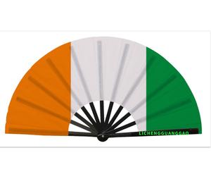 Éventail pliant et claquant pour supporter de Côte d'Ivoire 2026 – Édition spéciale match de football – Éventail de sport grec portatif pour fans - Product Image 1