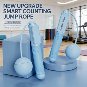 <span class=keywords><strong>Corde</strong></span> à sauter intelligente sans fil 2026 en PC 3M avec compteur intelligent, poignée antidérapante réglable, unisexe, pour fitness professionnel et entraînement de force - Product Image 4