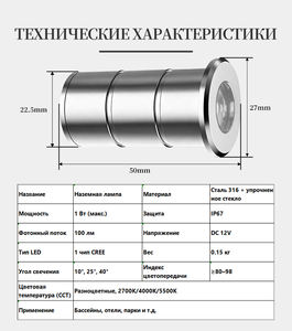Lámpara Empotrable para Exteriores HK Factory, IP67 Impermeable, Acero Inoxidable, para Piscinas de Resorts de Lujo de 5 Estrellas, MOQ Bajo - Product Image 2