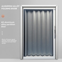 Porte coulissante pliable en aluminium à lattes, anti-effraction, minimaliste, pour salon, vente en gros