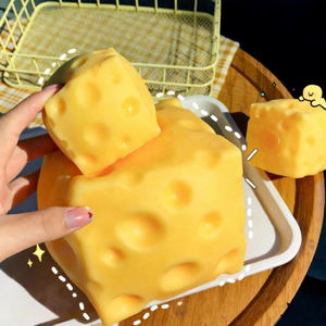 Promotional Cheese Squish Toy Giant Cheese Squeezable Stress Relief Sensory Toys Jumbo Cheese <b>Squishy</b> Fidget Toy for Party - Product Image 2