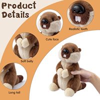 Peluche drôle de marmotte qui crie, style Freetoes, jouet en peluche pour décoration de bureau avec son, cadeau amusant pour chats et chiens