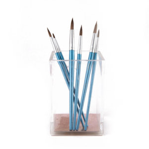 6 pièces Perle Bleu Poignée Brosse à Cheveux <span class=keywords><strong>En</strong></span> Nylon Crochet <span class=keywords><strong>Ligne</strong></span> Brosse <span class=keywords><strong>Aquarelle</strong></span> Peinture Brosse à Outils Ensemble - Product Image 1