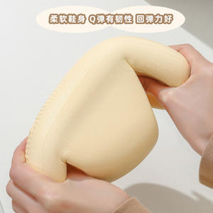 Chaussons doux et moelleux pour femmes, à semelle épaisse antidérapante, pour la maison, style mocassin, confortables, pour couples, été, blanc - Product Image 4