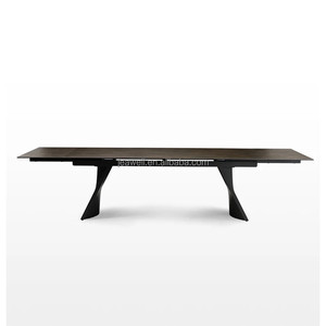 Israele caldo stile di vendita Hardware funzione allungabile tavolo da pranzo in ceramica con importazione marrone colore ceramico per mobili per la casa - Product Image 3