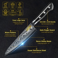 Couteau de chef japonais Full-Tang en acier d'importation Aus-8 à haute teneur en carbone 67 couches Vg10 Couteaux de chef en acier damas pour les États-Unis