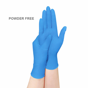Guantes desechables de nitrilo puro Color azul 3,5g/4,0g Guantes DE TRABAJO antiestáticos Guantes protectores impermeables 100 unids/caja - Product Image 4