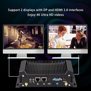 Mini PC pas cher Nano <span class=keywords><strong>Intel</strong></span> <span class=keywords><strong>Core</strong></span> <span class=keywords><strong>i3</strong></span> <span class=keywords><strong>6157U</strong></span> 6e génération 2 double LAN Ethernet 8 USB Ubuntu Win 10 Mini PC industriel sans ventilateur - Product Image 5