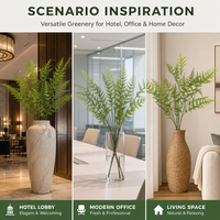Plante artificielle de fougère verte en pot, toucher réel, fausse plante suspendue pour décoration murale, arrangement pour la maison, le bureau ou le jardin
