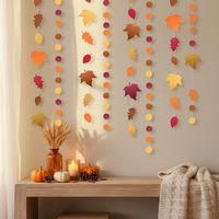 Guirlandes de feuilles d'automne, décorations de fête de Thanksgiving, bannière en érable, toile de fond suspendue pour anniversaire, mariage, baby shower, automne