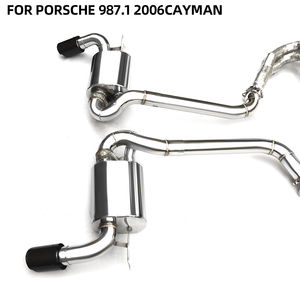 Échappement arrière haute performance en acier inoxydable avec soupape pour Porsche 987.1 2006 Cayman All-stage Basho - Product Image 2
