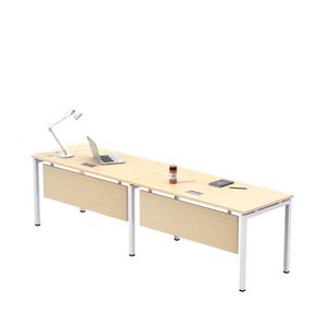 Table de bureau en acier, meuble commercial de luxe moderne, espace ouvert, chaise en bois, unité de bureau spécifique, pour groupe, 1 pièce - Product Image 3