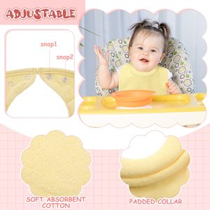 Baberos de alimentación para bebés con <span class=keywords><strong>Cuello</strong></span> acolchado absorbente para babeo y dentición - Product Image 3