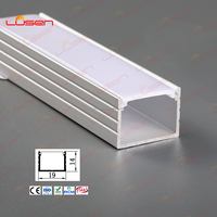 Bande LED personnalisée, série 6000, profil carré en aluminium extrudé 14 mm x 19 mm, découpe, poinçonnage, décorations industrielles