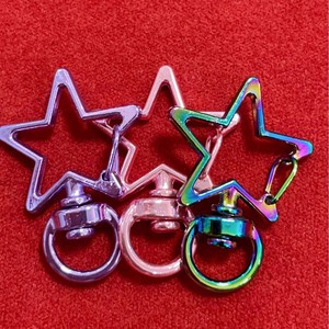 Zinc Alloy Star Shape Rotating <b>Key</b> <b>Ring</b> Carabiner Keychain Portable <b>Accessory</b> General Use - Product Image 1