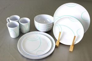 Juego de Vajilla de Melamina de Diseñ<span class=keywords><strong>o</strong></span> Simple Estilo Concies, 12 <span class=keywords><strong>o</strong></span> 16 Piezas, para Fiestas - Product Image 2