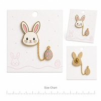 Broches en émail souple Lapin de Pâques, Pendentif œuf, Chaîne dorée, Bijoux de printemps, Badges personnalisés, Broches de revers en métal en gros