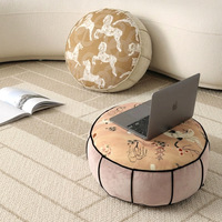 Pouf rond moderne du milieu du siècle, coussin de sol minimaliste de luxe pour décoration intérieure, idéal pour baie vitrée, salon, canapé, siège paresseux - Vente en gros