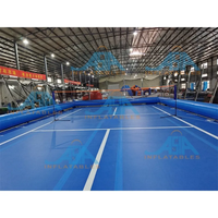 Terrain de pickleball gonflable à plate-forme flottante pour sports nautiques 30 cm