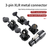 AICPOSE Conector Metálico de 3 Pines a Prueba de Agua IP65 para Transmisión de Señal de Audio DMX para Equipos de Iluminación de Escenario