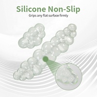Tapis de souris en gel de silicone transparent en forme de raisin de dessin animé avec repose-poignet, imprimé UV vert, petit format pour usage au bureau
