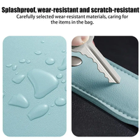 Pochette anti-perte en cuir PU pour clé USB, étui de protection pour clé USB, sac de rangement avec porte-clés