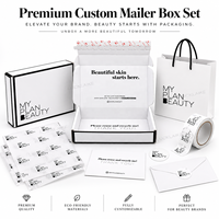Boîtes d'emballage personnalisées avec logo, en carton ondulé, avec bande adhésive à déchirer pour l'expédition de produits de beauté et de soins de la peau en e-commerce