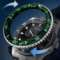Montre de plongée automatique mécanique Bonest Gatti, étanche 30M, bracelet en acier inoxydable, verre saphir, squelette lumineux BG8003
