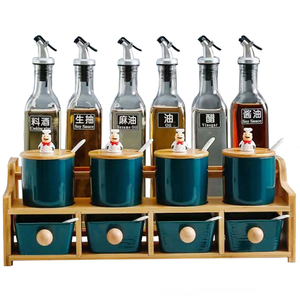 Boîte d'assaisonnement en céramique, pot d'assaisonnement de cuisine, boîte en verre, bouteille d'huile de <span class=keywords><strong>vinaigre</strong></span> et de <span class=keywords><strong>vinaigre</strong></span> 1 pièce - Product Image 1