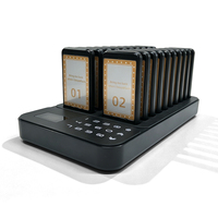 Sistema de Llamada Inalámbrico 433Mhz, Alcance de 300m, Resistente al Agua, Buzones para Invitados con Sonido y Luz Intermitente para Restaurantes y Clínicas, 20 Unidades