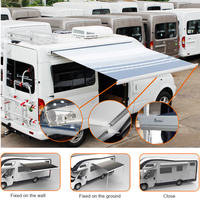 Auvent rétractable automatique imperméable et résistant aux UV pour camping-car et caravane, idéal pour le camping en plein air et les excursions à la plage