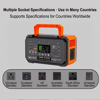 Station d'alimentation portable 300W avec écran LED, compatible solaire, gonfleur de camping, alimentation de secours, alimentation voiture/solaire, 2,4 kg