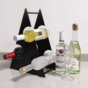 Estantes de Exhibición Modernos de Acero Inoxidable, Soporte para Botellas, Vinoteca, Mueble para Vino de Piso a Techo - Product Image 3