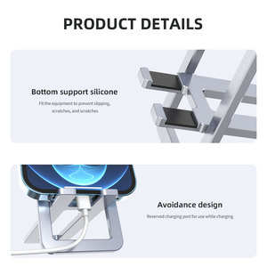 Supporto per cellulare pieghevole <span class=keywords><strong>da</strong></span> <span class=keywords><strong>tavolo</strong></span> unico in lega di alluminio regolabile <span class=keywords><strong>da</strong></span> <span class=keywords><strong>tavolo</strong></span> universale - Product Image 6