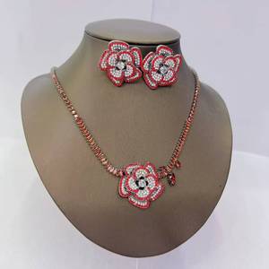 Flower Crystal <b>Bridal</b> Jewelry <b>Set</b> <b>Necklace</b> <b>and</b> <b>Earring</b> <b>Set</b> for Wedding Party Women STAR - Product Image 1