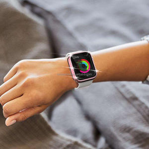 Bling étui pour <span class=keywords><strong>Apple</strong></span> <span class=keywords><strong>Watch</strong></span> série 10 9 8 <span class=keywords><strong>7</strong></span> protecteur d'écran 46mm 42mm paillettes diamant strass pare-chocs verre visage couverture <span class=keywords><strong>45</strong></span> <span class=keywords><strong>mm</strong></span> - Product Image 6