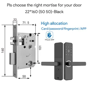 Sicherheit Äußere Innenausrichtung ferngesteuert intelligent Schloss digitales Passwort Fingerabdruck intelligente Türschlösser für Eingangstür