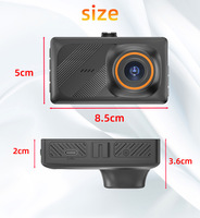 Caméra embarquée 4K double DVR, caméra de tableau de bord avant et arrière 4K, écran 3 pouces, double objectif, connectivité Wi-Fi, caméra embarquée 4K, caméra de voiture 4K