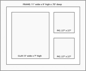 Cornice Portafoto Personalizzata in Legno Nero, Set per Impronte di Animali Domestici, <span class=keywords><strong>Kit</strong></span> Ricordo per Amanti degli Animali e Commemorazioni - Product Image 2