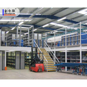 מערכת אחסון תעשייתית מדפי פלדה מגולגלת קרה מצופה אבקה, מדפי ביניים רב-מפלסיים 1500-4500 ק\"ג/מפלס - Product Image 5