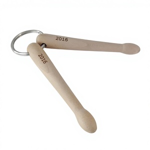 Smart Mini Drum Sticks Keychain with Engraved Logo Wood Crafts Perfect Gift for Drummers Wooden Boxes & Wall Signs