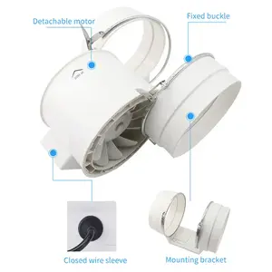 HF125 Ventilation haute efficacité Souffleurs d'<span class=keywords><strong>évacuation</strong></span> de <span class=keywords><strong>fumée</strong></span> Ventilateur de <span class=keywords><strong>tuyau</strong></span> d'appoint pour hôtels de cuisine - Product Image 2