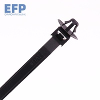 Attaches-câbles en plastique EFP 6.6x166 à verrouillage inversé, trou noir de 6,5 mm de diamètre, 100 pièces, couleur noire