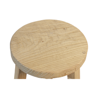 Reproduction antique chinoise rustique vintage tabouret rond en bois d'orme pour salon