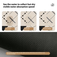 Tapis de cuisine antidérapant moderne de 2.5mm inspiré de tapis de porte en caoutchouc sans lavage salles de bain