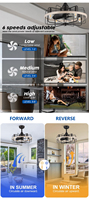 Lustre LED décoratif moderne de luxe, style simple et invisible pour la maison, la chambre à coucher et la salle à manger, lumière de ventilateur de plafond